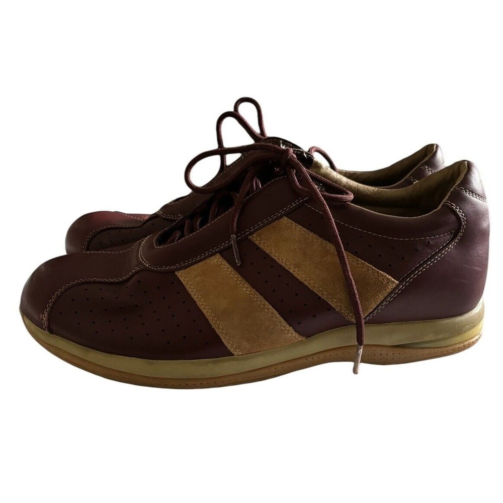 Marc Ecko ECKO UNLTD Merlot Leather Men’s Lace Up Shoes Sneakers Sz 12 Vintage - Picture 4 of 9